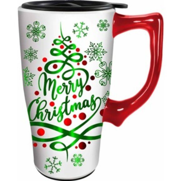 Merry Christmas Ceramic Travel Mug - Picture 1 of 3